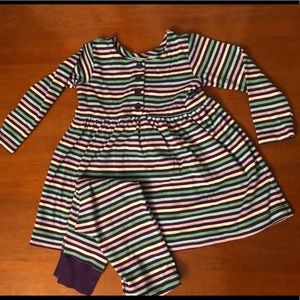 Hanna Andersson dress & matching pants size 90